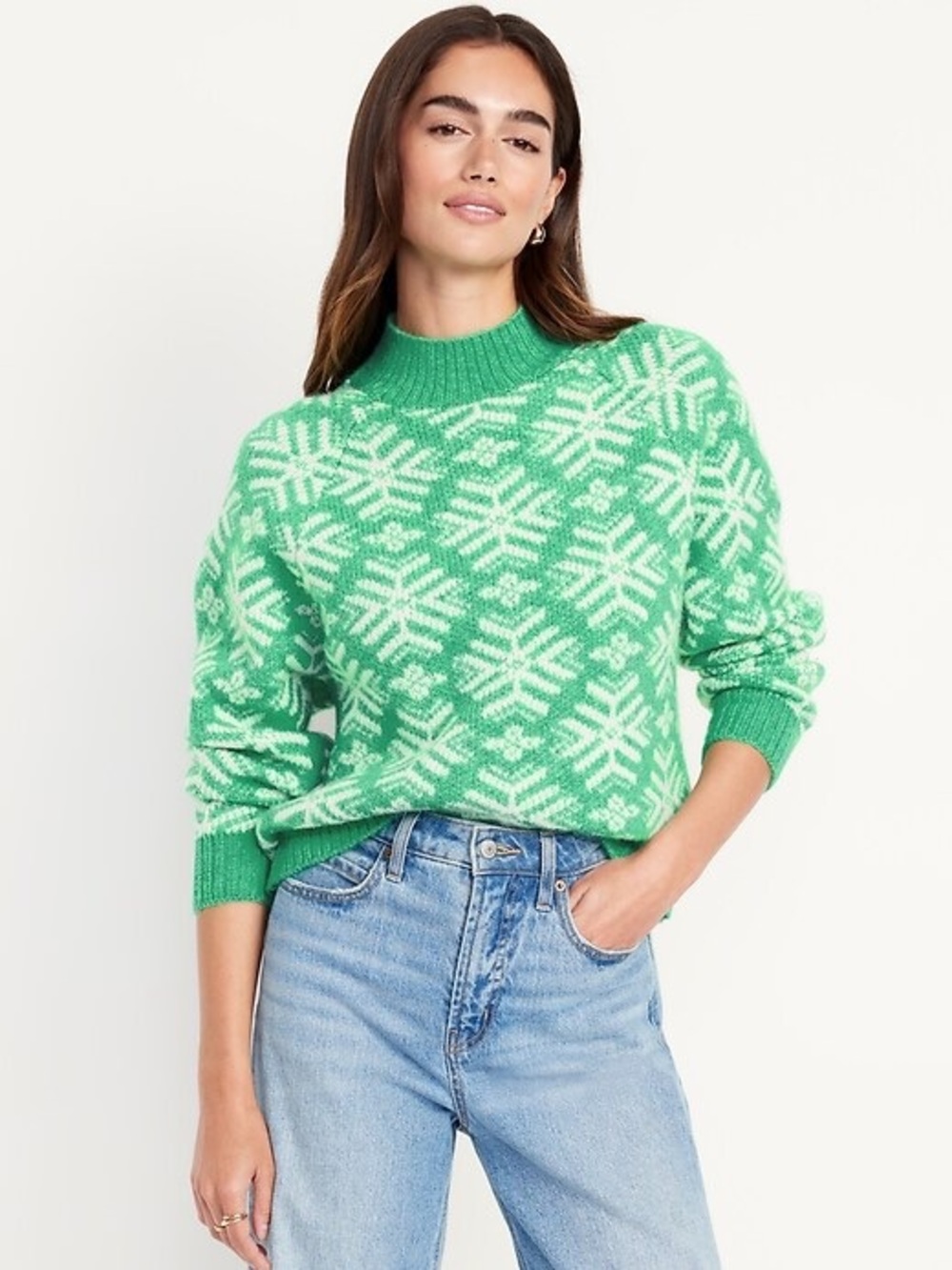 Old Navy Green Fair Isle Sweater